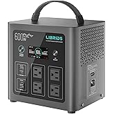 LIBRIDS Portable Power Station 640Wh, 1200W Surge, Solar Generator 4 AC | Backup LiFePO4 Battery, 1.5Hr Charge, 10ms UPS, 8 Ports, Pure Sine Wave Metal Design for RV Camping, Home Backup &amp; Emergency