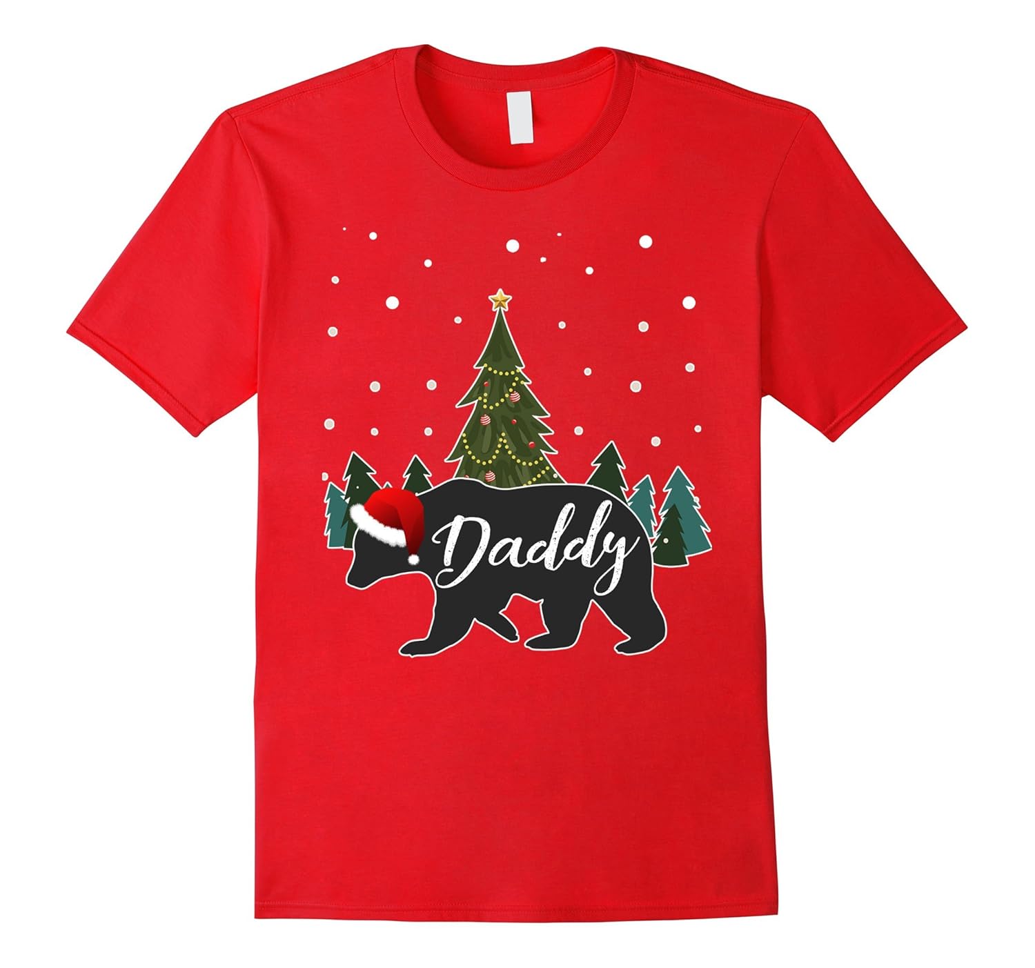 Cute Daddy Bear Christmas T-shirt Fun Festive Tee-ANZ