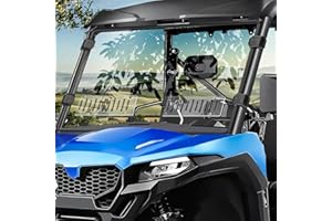 Drieaco UFORCE 600 Front Windshield with Adjustable Airflow Vent Fits for 2021 2022 2023 2024 2025 CFMOTO UForce 600 Accessories Parts, Clear PC Scratch Resistant UTV Front Full Windshield for CF MOTO