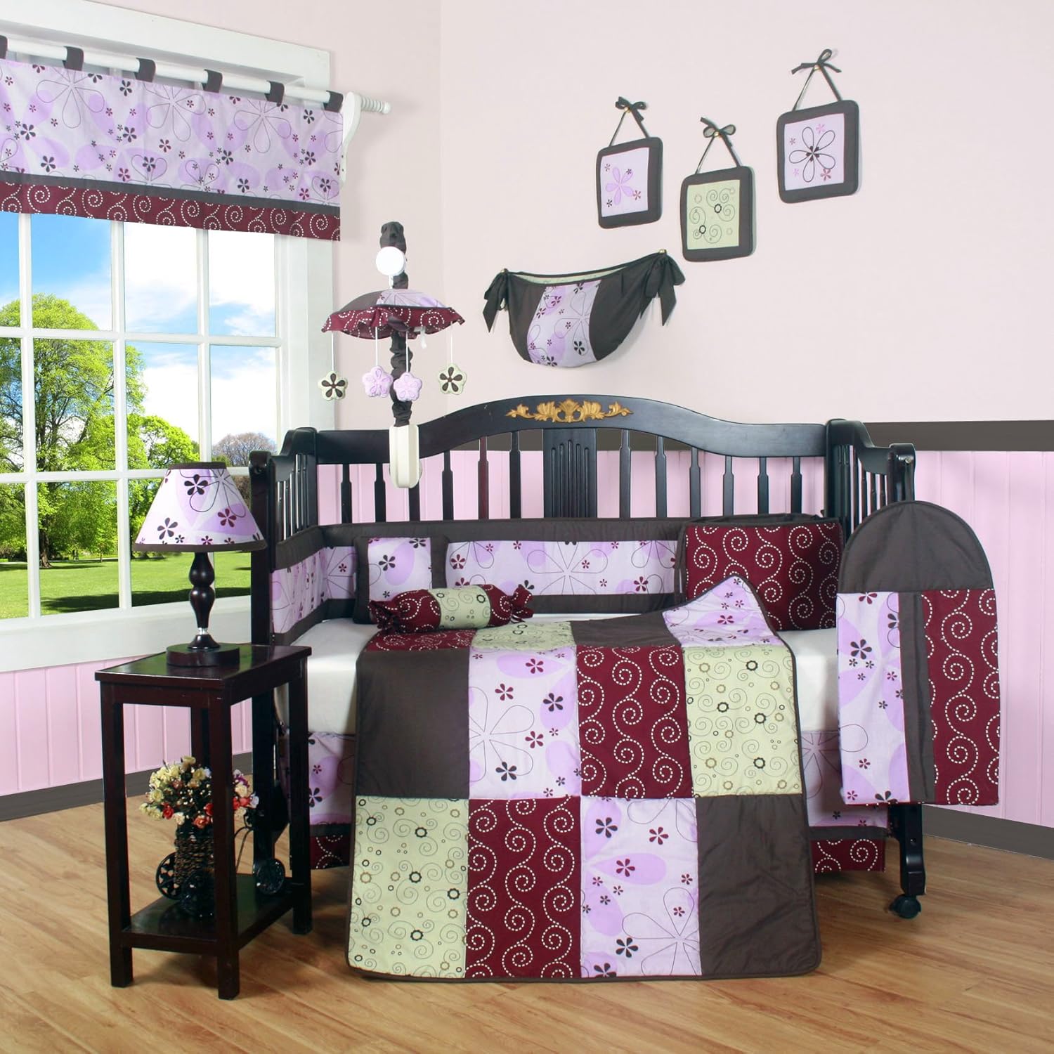chevron 13 piece crib bedding set
