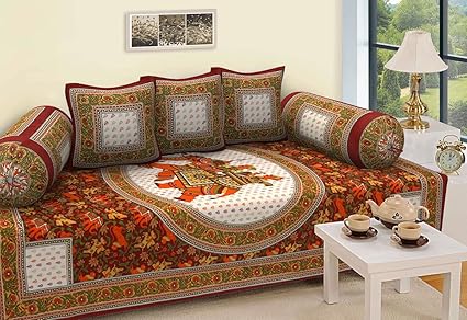 RajasthaniKart Traditional 6 Piece Diwan e-Khas - 100%Cotton