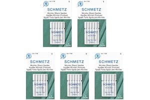 SCHMETZ Microtex Sharp Sewing Machine Needles - Quilting & Topstitching Supplies, Size 70/10, 5-Needle Card, Pack of 5