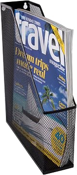 Osco Wiremesh Magazine Rack 3 Pack High Density Steel Desk File Organizer Black view 5