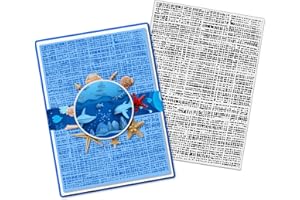 Hying Fog Plaid Plastic Embossing Folders for Card Making, 3D Textured Stripes Embossing Folder DIY Craft Template Irregular Figure Folders for Scrapbooking Photo Album Supplies