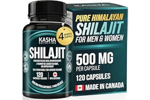 Himalayan Shilajit 500mg Per Capsule - Pure Shilajit for Men & Women. 50% Fulvic Acid. Source of Fulvic Acid. 4 Month Supply.