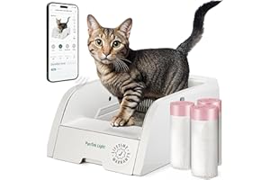 PETCOVE Automatic Self Cleaning Litter Box for Cats with APP Control Smart SelfCleaning Cat LitterBox, Automatic Cleaning, Odor Control, Quiet & Easy Maintenance