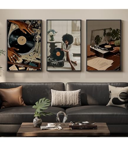 Amazon.com: ZHGYGBN DJ Hands & Vinyl Record Wall Art - Abstract