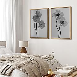 MUDECOR Framed Canvas Print Wall Art Set Monochrome
