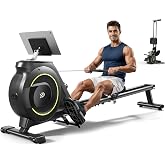 Rowing Machine for Home, 350 LB Capacity, 16-Level Silent Resistance, Magnetic Rowing Machines for Home Foldable, Full-Body Workout Compact Rowing Machine for Cardio &amp; Strength with APP Support