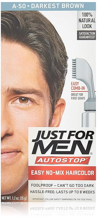 Buy Just For Men Auto Stop Hair Color Darkest Brown A 50 Just