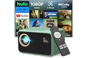 【Netflix Compatible & Dolby Audio】 TMY 4K Smart Projector with Upgraded HiFi Speaker, Real 1080P Outdoor Mini Projector, Auto