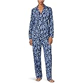 Lauren Ralph Lauren womens Long Sleeve Notch Collar Knit Pj Set