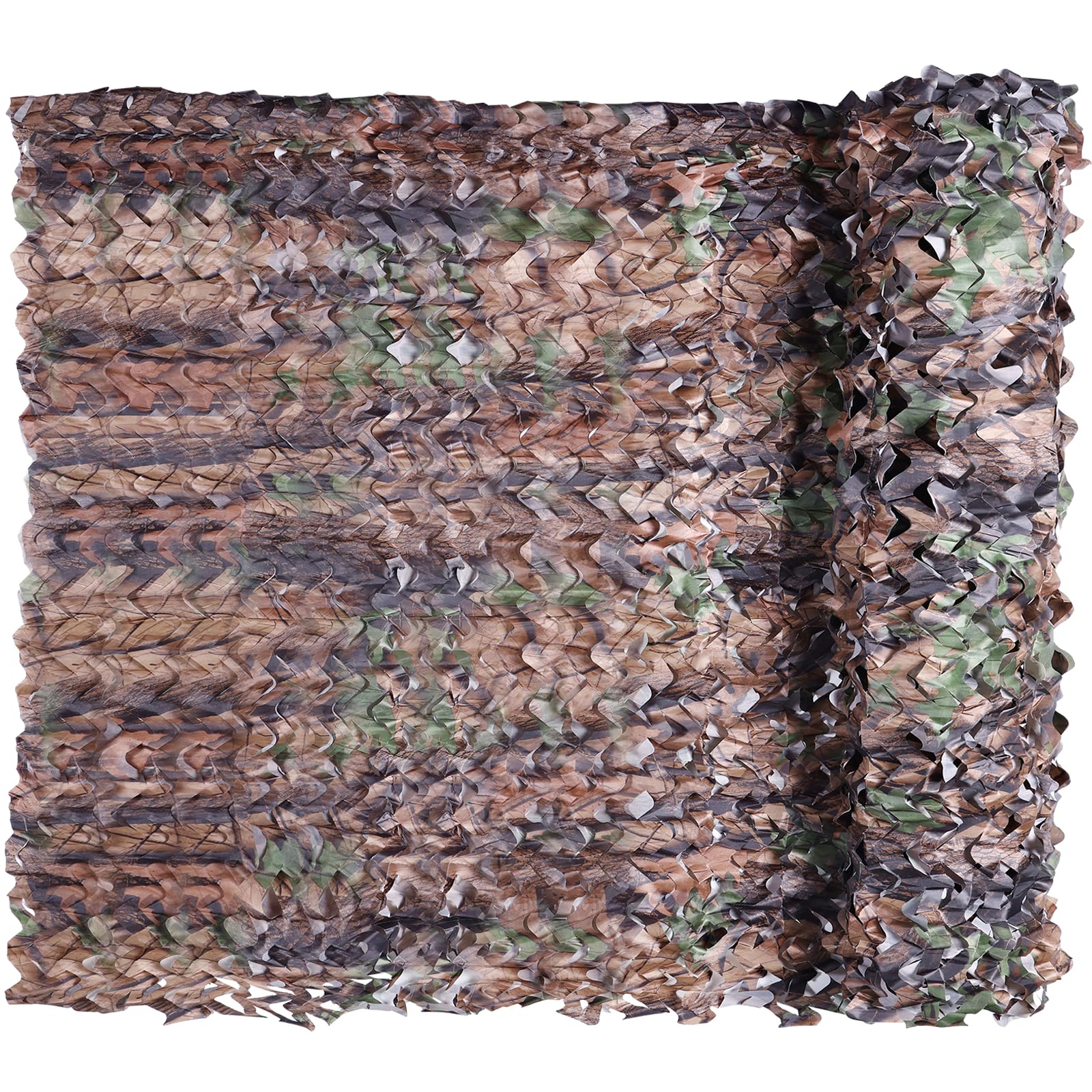 iunio Camouflage Netting, Camo Netting Camouflage Net Bulk Roll Army Camouflage Netting Lightweight Camo Net for Decorations, Hunting, Camping, Shooting, Car Cover, Sunshade(Bionic Tree 1.5Mx5M)