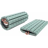 Brazyn Morph Foam Roller (Bravo-Sage): Collapsible Travel Foam Roller for Pain Relief, Workout Muscle Recovery, Back Massager, Deep Tissue Leg Massage, Back Cracker, Stretcher; Small, Portable