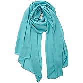 YOUR SMILE for Women Lightweight Breathable Solid Color Soft Chiffon Long Fashion Scarves Sun-proof Shawls Wrap