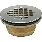 Shower Drain, Brass, Pipe Dia 2 in.