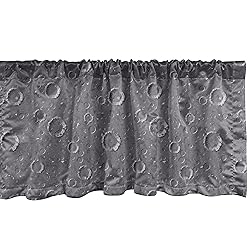 Ambesonne Space Window Valance, Surface of an