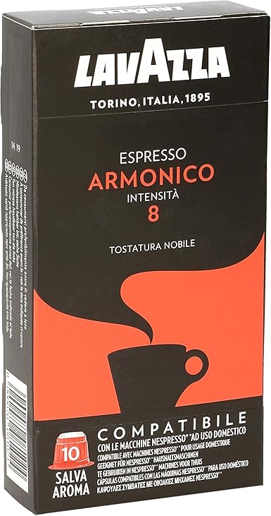 LAVAZZA espresso armonico 10 cápsulas caja 50 gr: Amazon.es: Alimentación y bebidas
