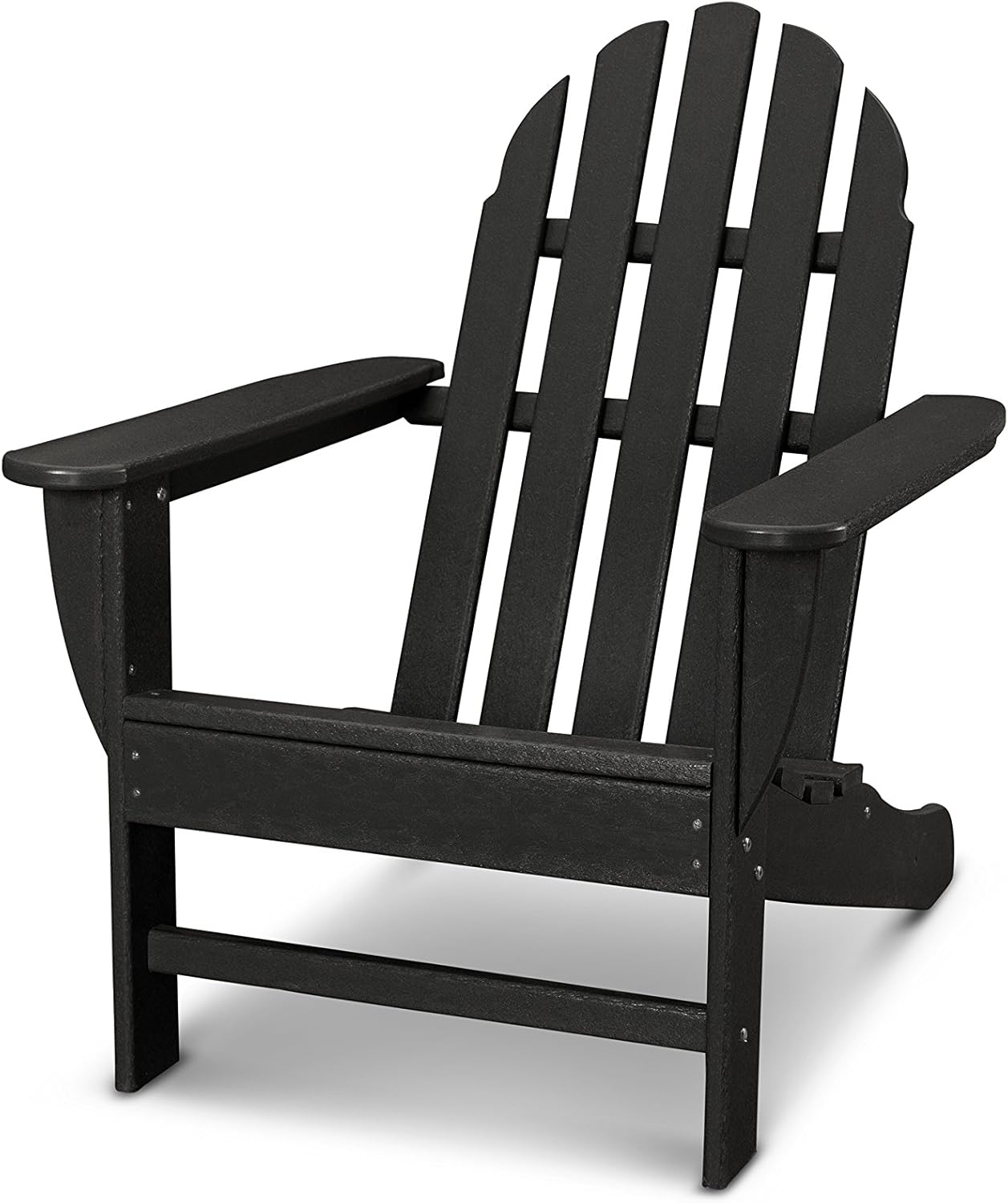 POLYWOOD AD4030BL Classic Outdoor Adirondack Chair, Black : Garden & Outdoor