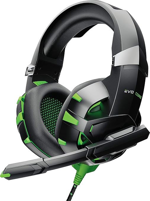 Evo Core Phenom MEGA Gaming Headset with Boom Mic, LED Amazon.co.uk