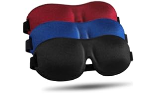 LKY DIGITAL Sleep Mask for Side Sleeper 3 Pack, Blackout 3D Eye Mask for Sleeping, Night Blindfold for Men Women