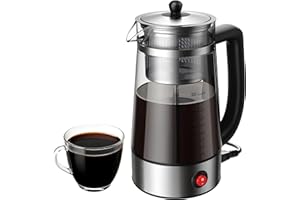 KIDISLE Percolator Coffee Pot Electric 10 Cup, Automatic Keep Warm, Stainless Steel Basket, Cool-Touch Handle
