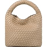 NOBLIFE Woven Purses Bag for Women, Vegan Leather Handwoven Bags with Mini Handmade Purse