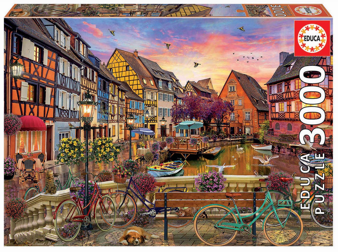 Educa Borrás 19051 Colmar Canal 3000 Piece Puzzle, Multicoloured
