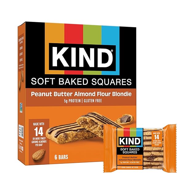 KIND SOFT BAKED SQUARES, PEANUT BUTTER ALMOND FLOUR...