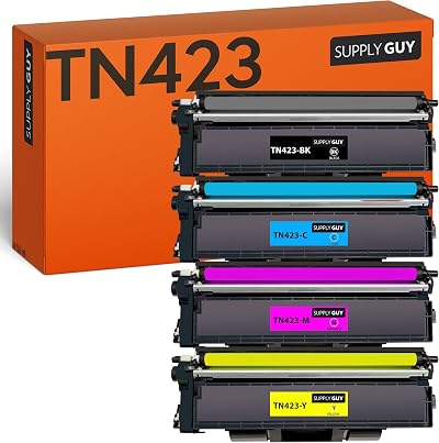 Supply Guy TN423 TN421 High Yield Toner Brother MFC-L8690CDW L8260CDW 4 Pack