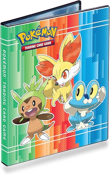 Amazon Com Pokemon Xy Combo Album 4 Pocket Page Portfolio Pokemon Trading Card Album Binder Chespin Fennekin And Froakie On Front Toys Games