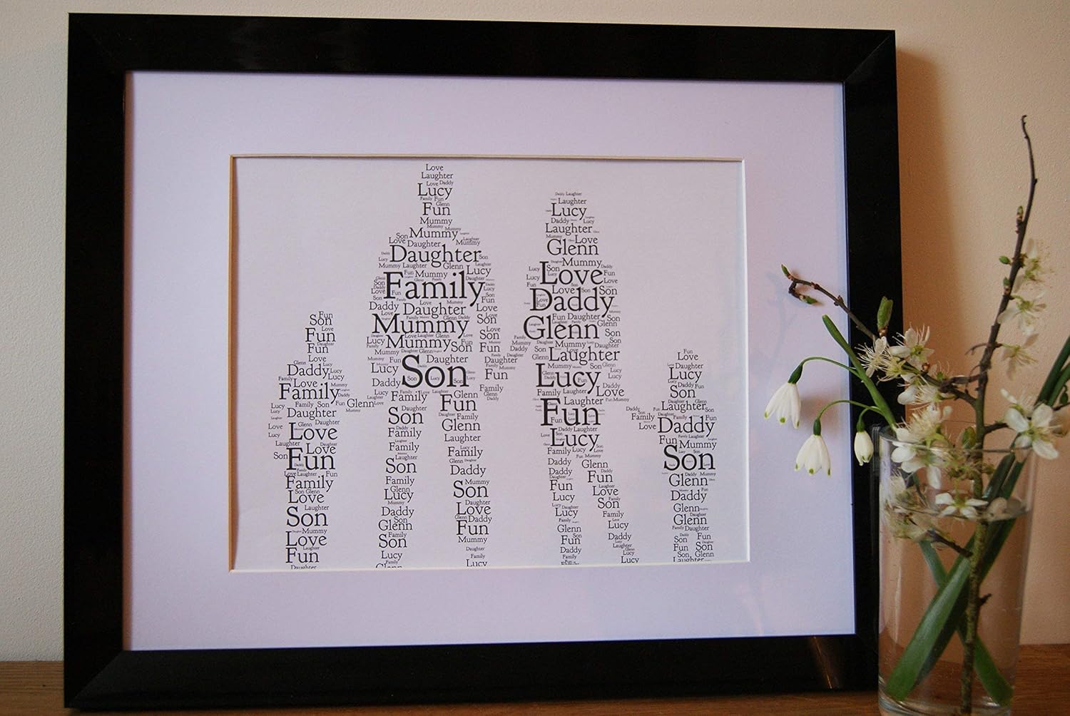 Personalised Word Art Family Mummy Daddy Mum Dad Together