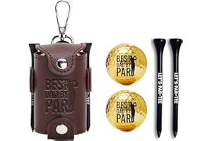 CybGene Dad Gifts Golf Ball & Tee Holder with 2 Balls and 2 Tees - Golf Gifts Accessories for Men