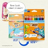 BIC Kids Evolution Triangle Coloured Pencils, 12 Pack, Easy Grip for Toddlers view 2