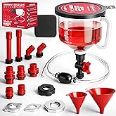 22-Piece No-Spill Coolant Filling Funnel Kit and Siphon Hose Pump, Radiator Coolant Filling Spill-Proof Funnel Kit with Adapt