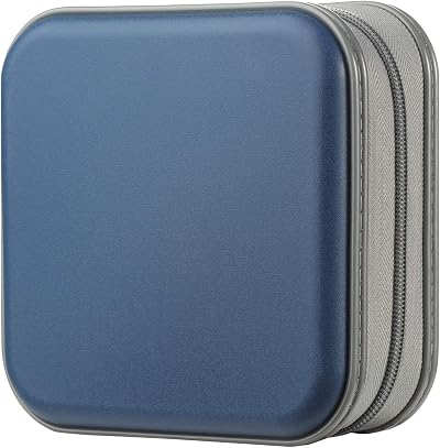 alavisxf xx 48 Capacity CD Case Hard Plastic Portable Travel Zipper Holder Dark