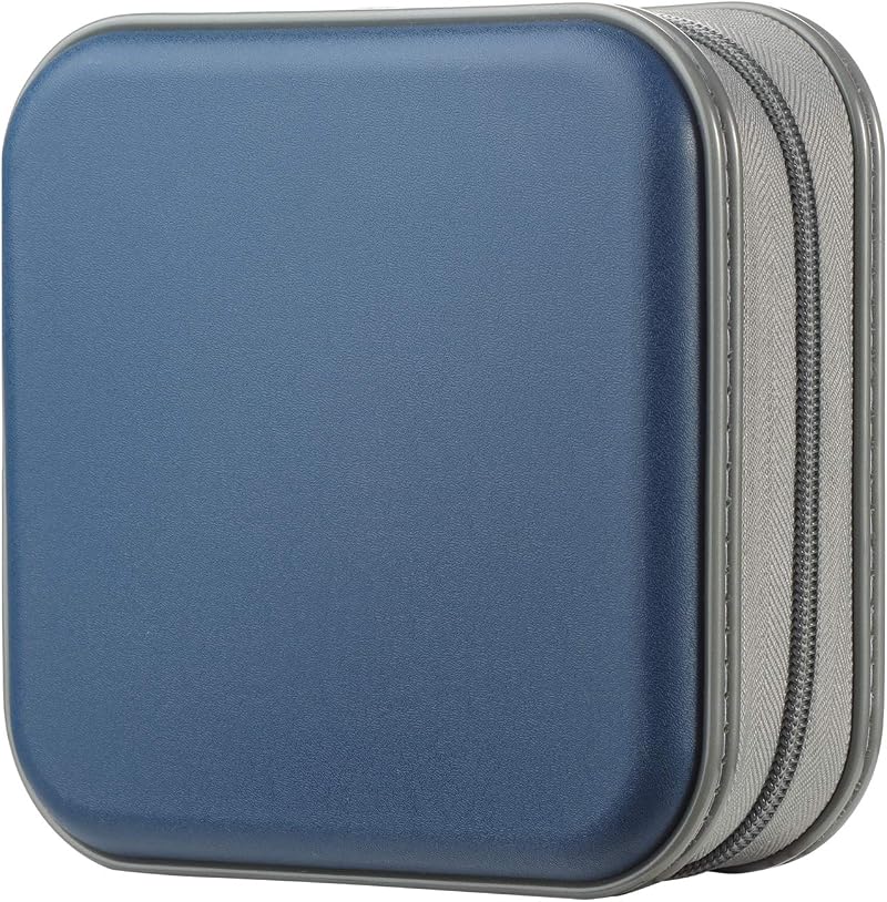 alavisxf xx 48 Capacity CD Case Hard Plastic Portable Travel Zipper Holder Dark