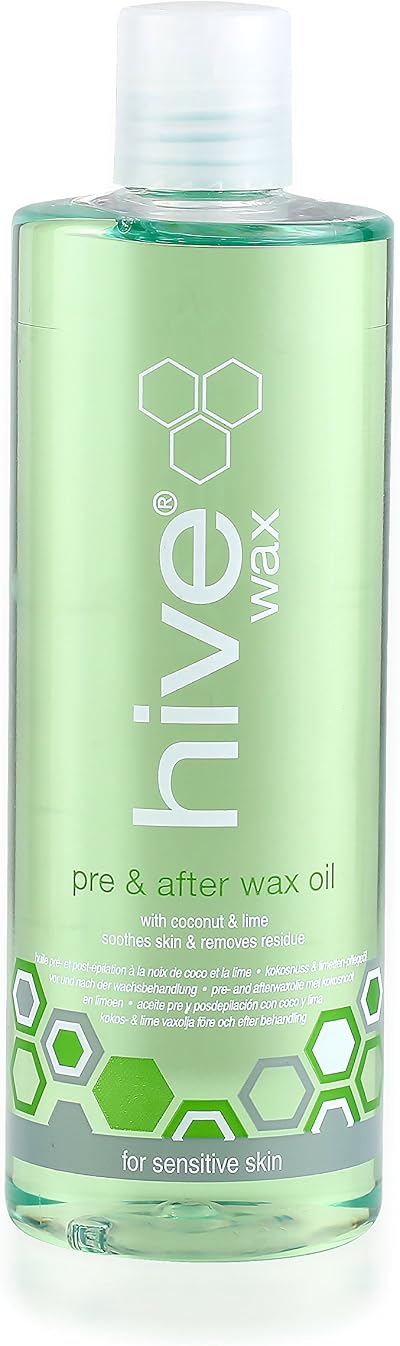 HIVE Pre and After Wax Oil Coconut Lime 400ml Paraben-Free Salon Formula