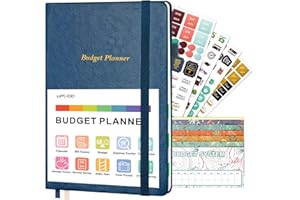 Budget Planner, UpUGo Monthly Accounts Book and Bill Tracker, Undated Financial Organizer, Expense Tracker Notebook with Cash Envelopes, Manage and Optimize Your Finance, B5 Size, Navy Blue
