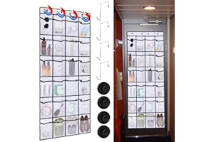 CTTZCKJ Over The Door Organizer For Cruise Ships|Magnetic Door Organizers with 24-Pocket for Cruise Ship|55"x21"|Cruise Over the Door Organizer,Magnetic Shoe Rack for Cruise,Behind-Door Storage