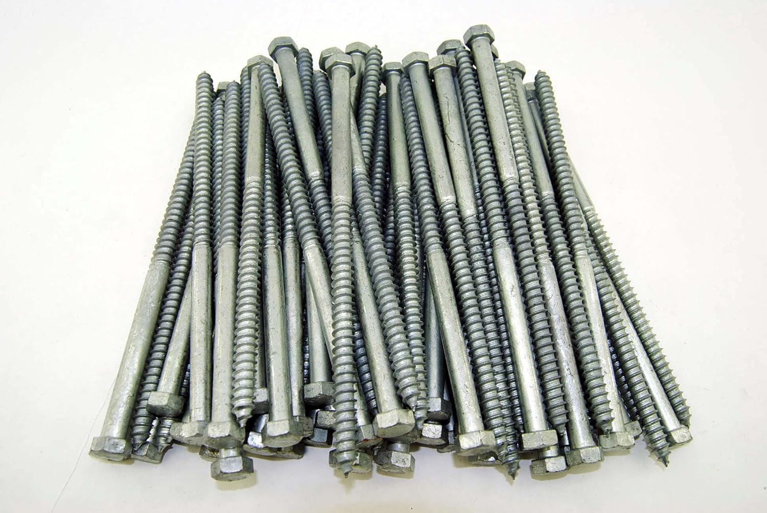 (200) Galvanized Hex Head 3/8 x 8 Lag Bolts Wood Screws Bulk Amazon