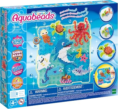 Aquabeads Ocean Splash Scene Art and Craft Bead Kit 1500 Beads 29 Colors