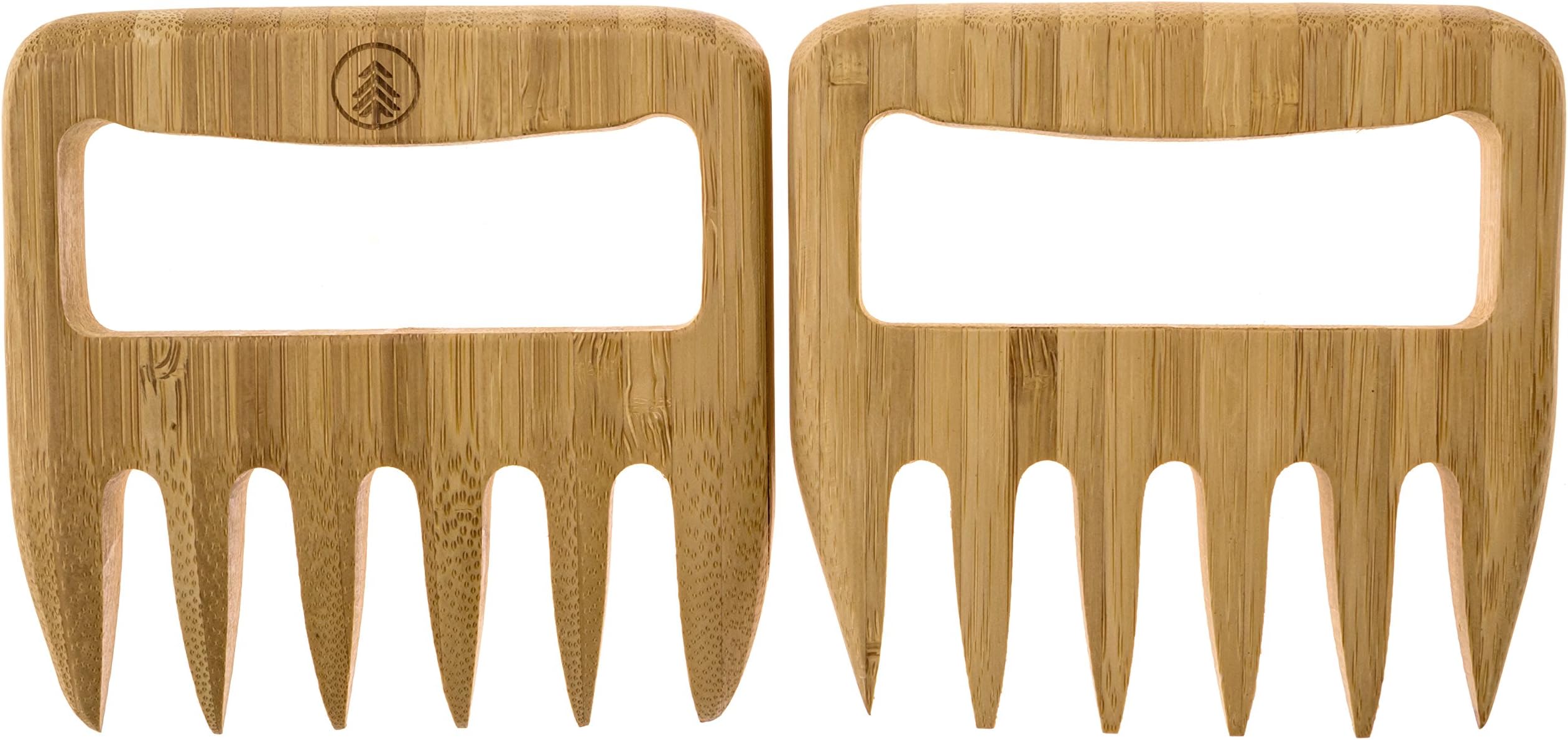 Bamboo Food Tongs - Easily Lift, Handle, and shred - Great for Pulled Pork or Salad Mix - Simply 100% Bamboo Are Eco-Friendly Won't Melt or Leak Chemicals at High Heat and Looks Great on the Table