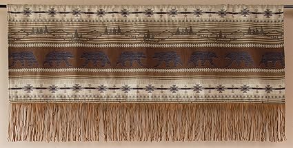 Carstens Rugged Earth Bear Collection Valance, Brown