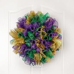 Ribbli 2 Rolls Purple Mesh Ribbon,10 inch x 30