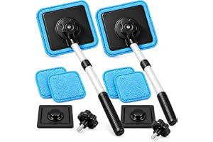 Dual Magnetic Car Windshield Cleaner, Streak-Free Cleaning, Auto Glass Cleaner, Double Sided Design, Magnetic Technology (2 P