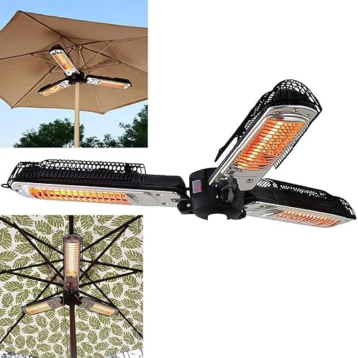 NIUXIAO Electric Patio Umbrella Heater, Folding Outdoor Electric