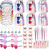 Geiserailie 48 Pcs Kpop Party Favors Friendship Gifts 6 Set Include Bracelet Disco Keychain Sunglasses Butterfly Clip and VIP Passes Holder for Kpop Fans Party Supplies Birthday Decorations