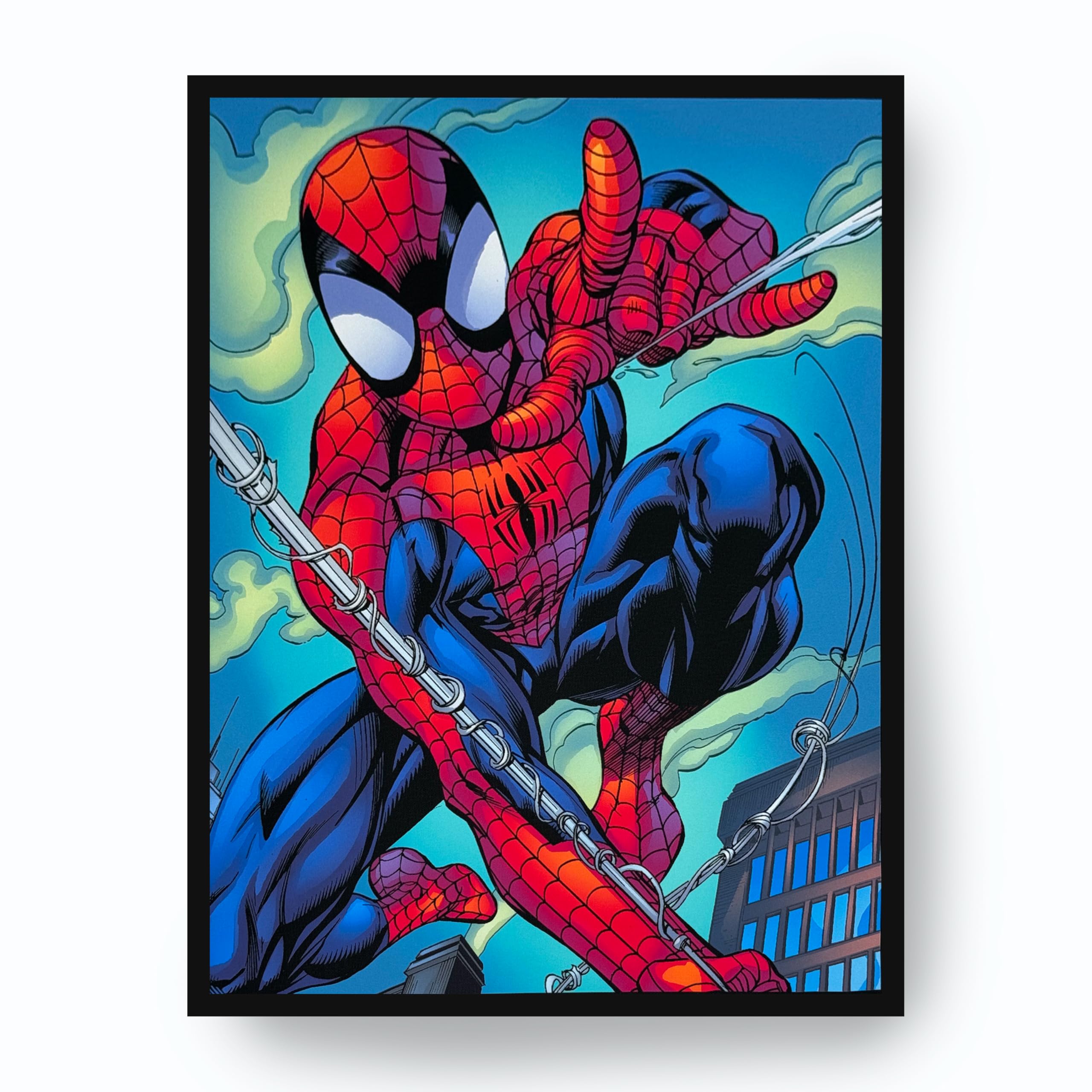 Menkind Marvel Comics Spider-Man LED Light Up Canvas 30 cm x 40 cm Poster Box Wall Art