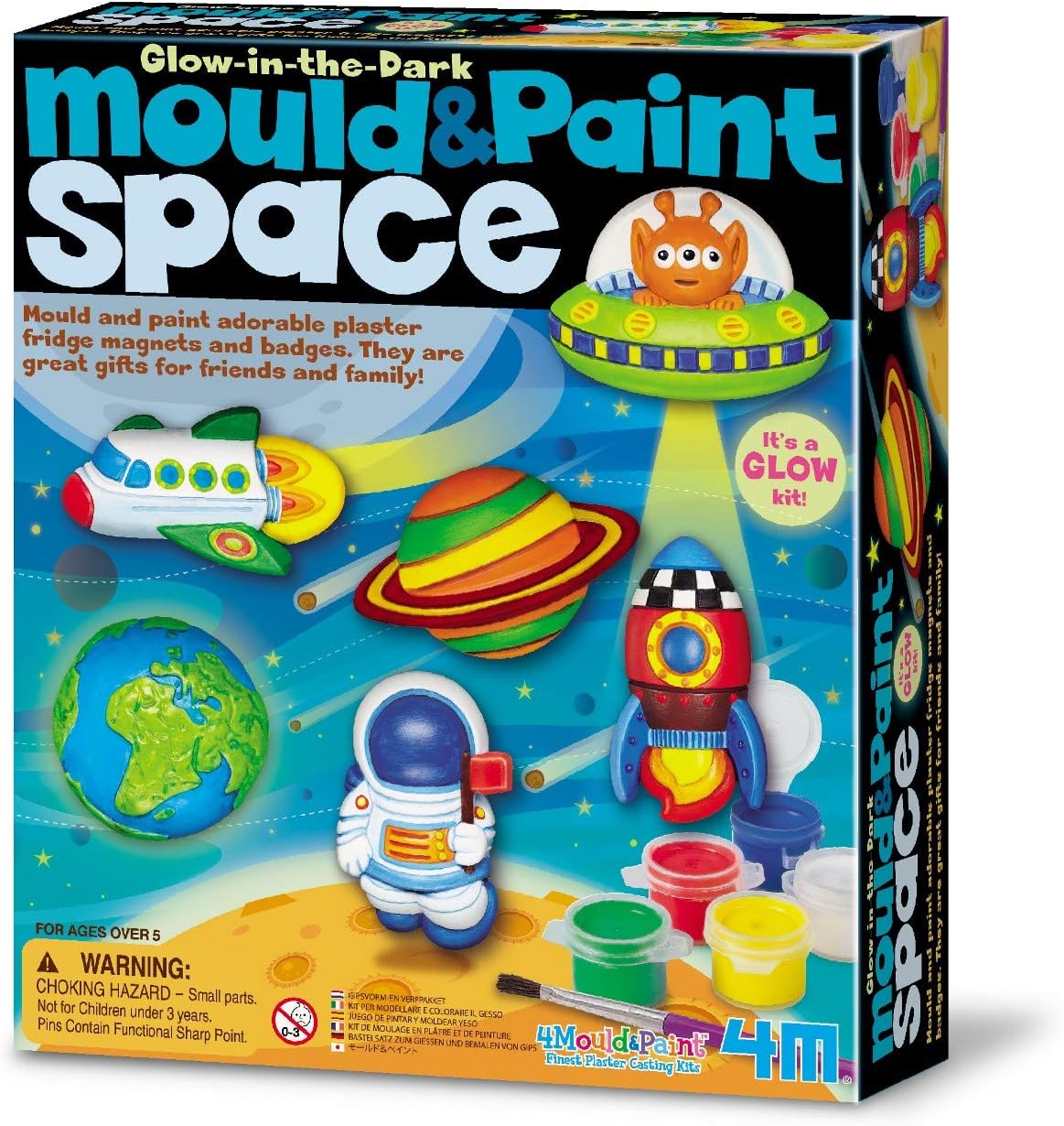 4M Mould & Paint Space Kit, Glow-in-the-Dark